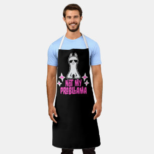 Llama Not My Probllama Meditation Yoga Sunglasses Apron