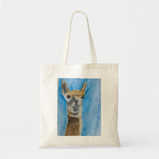Llama on tote bag