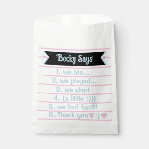 Llama Pajama Birthday Party Sleepover Favour Bag