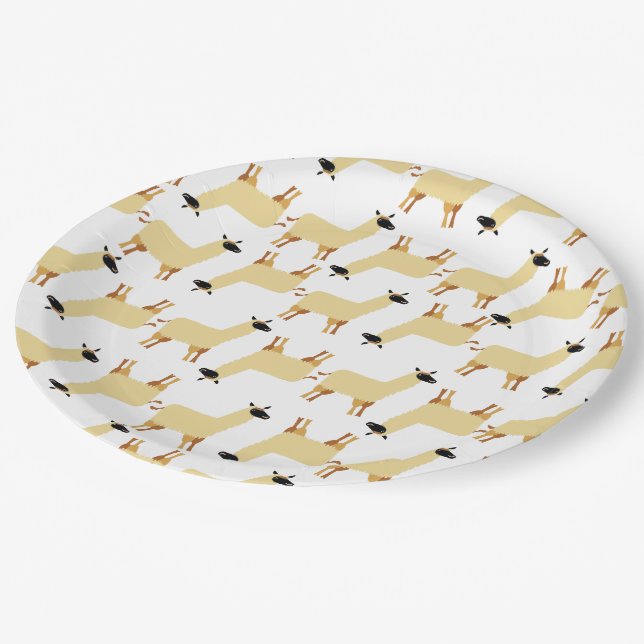 Llama Paper Plate (Angled)