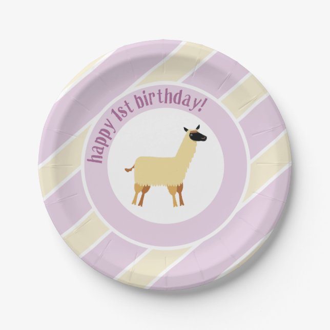 llama paper plate (Front)