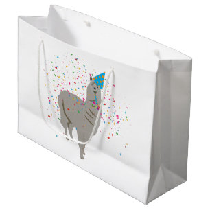 Llama Partying - Animals Having a Party Large Gift Bag