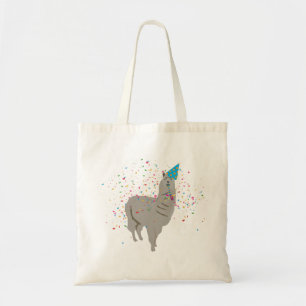 Llama Partying - Animals Having a Party Tote Bag