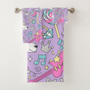Llama pattern 1 bath towel set