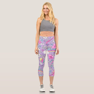 Llama pattern 1 capri leggings