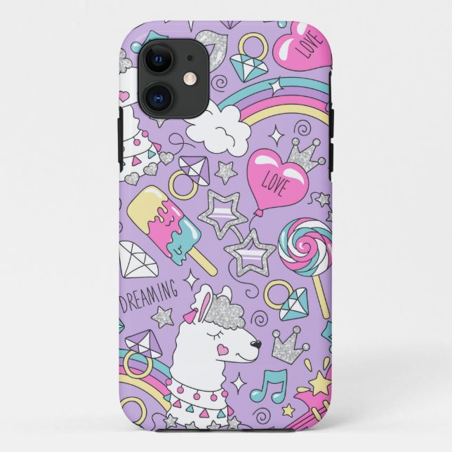 Llama pattern 1 Case-Mate iPhone case (Back)