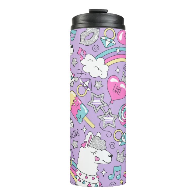 Llama pattern 1 thermal tumbler (Front)