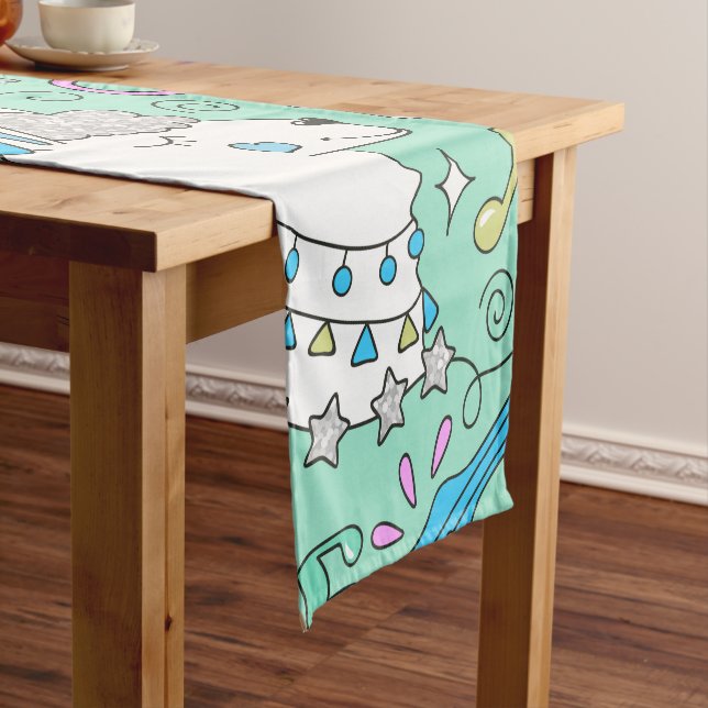 llama pattern 2 short table runner (In Situ)