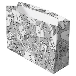 llama pattern 4 large gift bag