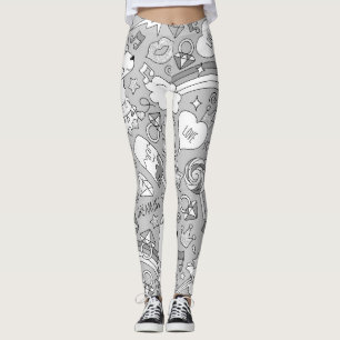 llama pattern 4 leggings