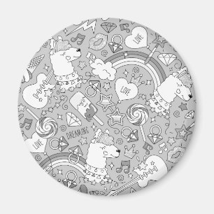 llama pattern 4 magnet