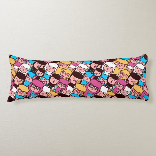 Llama Pattern Body Pillow (Front)