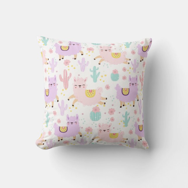 Llama pattern cushion (Front)