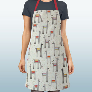 Llama Pattern Cute Whimsical Apron
