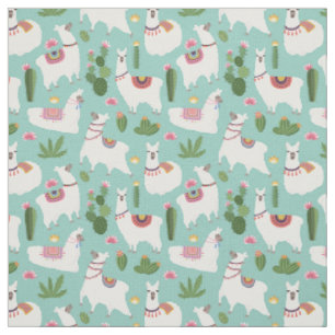 Llama Pattern Fabric