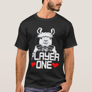 Llama Player One  Novelty Gaming Nerdy Gamer T-Shirt