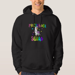 Llama Preschool Squad Team Llama Teacher Or Llama Hoodie