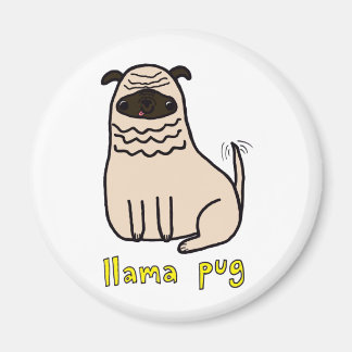 Llama Pug Magnet