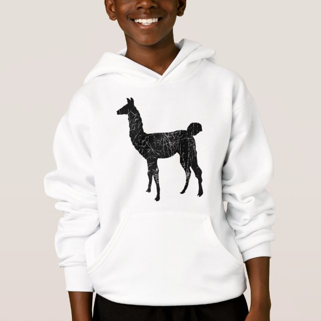 Llama Pullover Sweatshirt Kids and Toddler Sweater (Front)