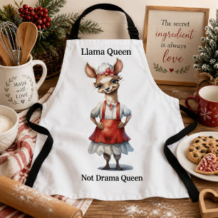 Llama Queen Baking Design for Grandma, Cute Baking Apron