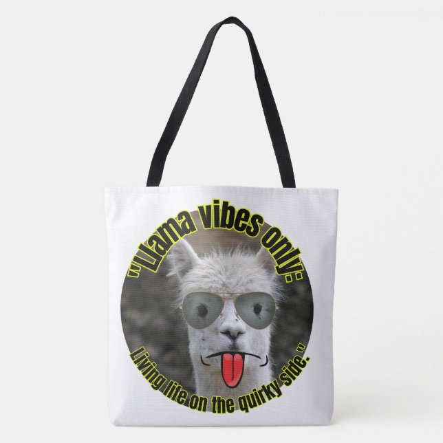 LLAMA QUOTE STYLE TOTE BAG (Front)