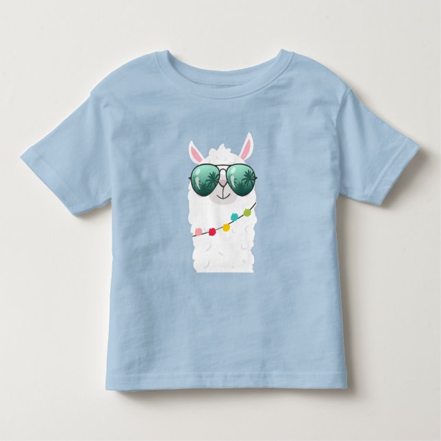 Llama Rama Birthday Party T-Shirt Girl Alpaca (Front)