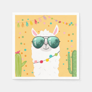 Llama Rama Paper Napkins Fiesta Party Alpaca