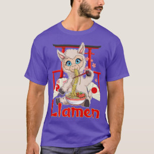 LLama Ramen Japanese Anime Gift Boys Girls Officia T-Shirt