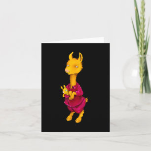 Llama Red Pajama For Kids  Card