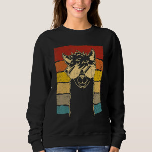 Llama Retro Style Alpaca Sweatshirt