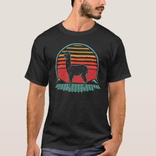 Llama  Retro Vintage 80's Style Animal Synthwave T-Shirt