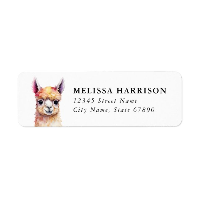 Llama Return Address Label (Front)