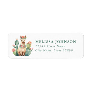 Llama Return Address Label