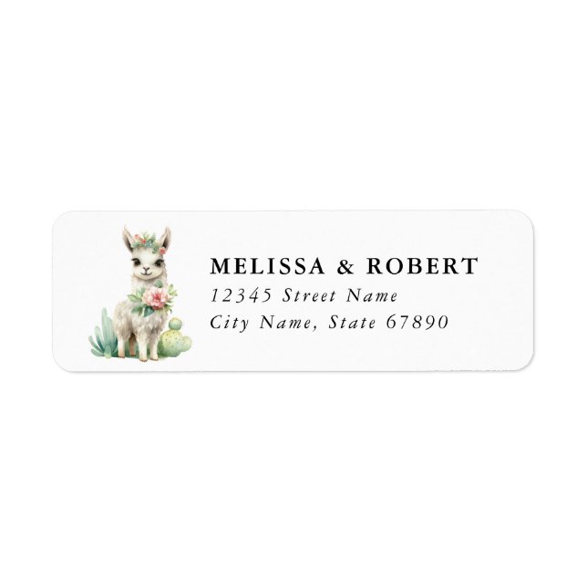 Llama Return Address Label (Front)