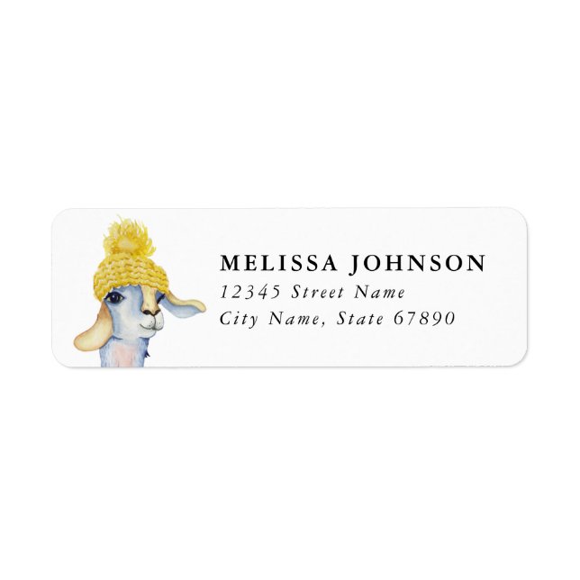 Llama Return Address Label (Front)