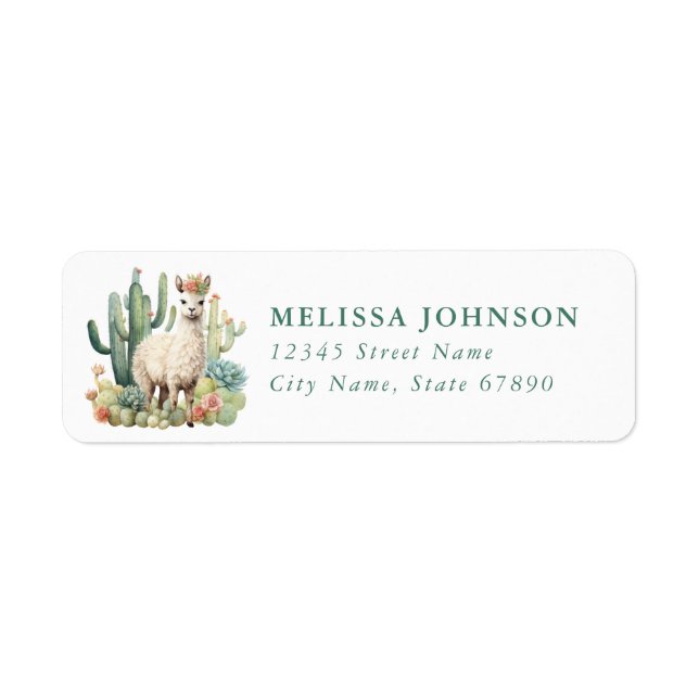 Llama Return Address Label (Front)