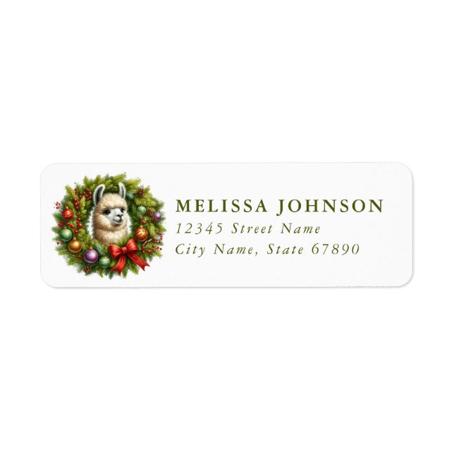 Llama Return Address Label (Front)