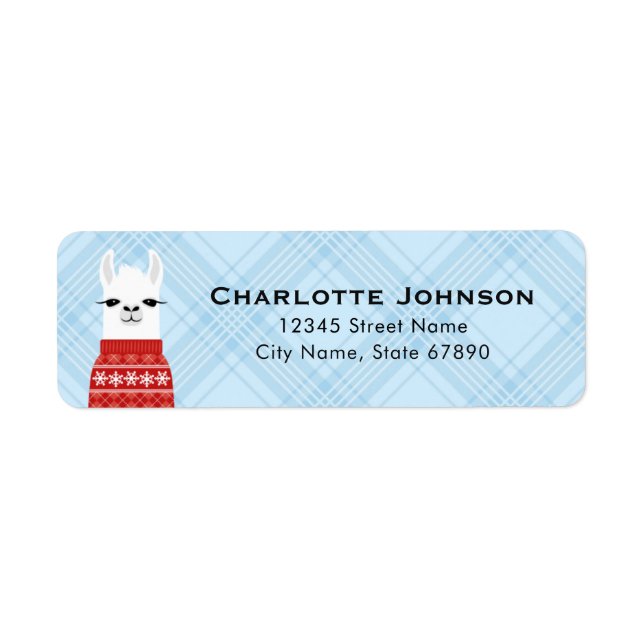 Llama Return Address Labels (Front)