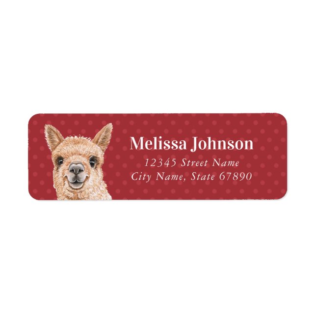 Llama Return Address Labels (Front)