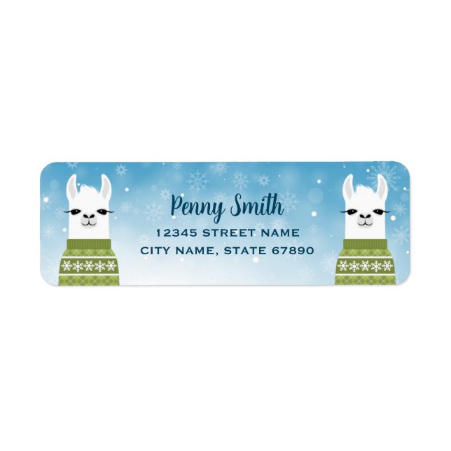 Llama Return Address Labels (Front)