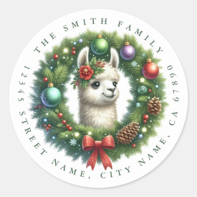 Llama Return Address Labels (Front)