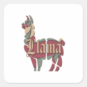 Llama’s Eyes Square Sticker