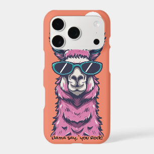 Llama say you Rock Quirky pose in sunglasses