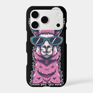 Llama say you Rock Quirky pose in sunglasses