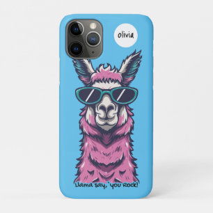 Llama say you Rock Quirky pose in sunglasses iPhone 11 Pro Case