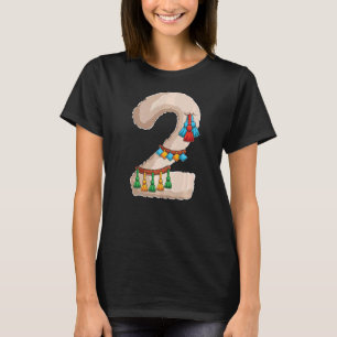 Llama Second 2nd Birthday Party Two 2 Years Old Al T-Shirt
