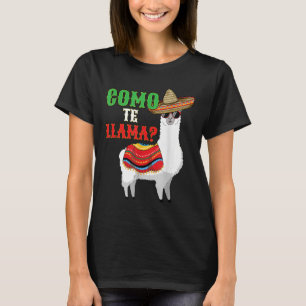 Llama Shirt Funny Como Te Llama Cinco De Mayo
