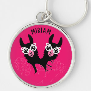 Llama Sisters Key Ring