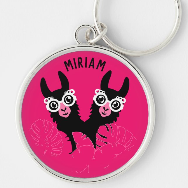 Llama Sisters Key Ring (Front)