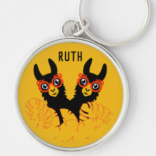 Llama Sisters Key Ring